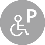 身障者用駐車場あり