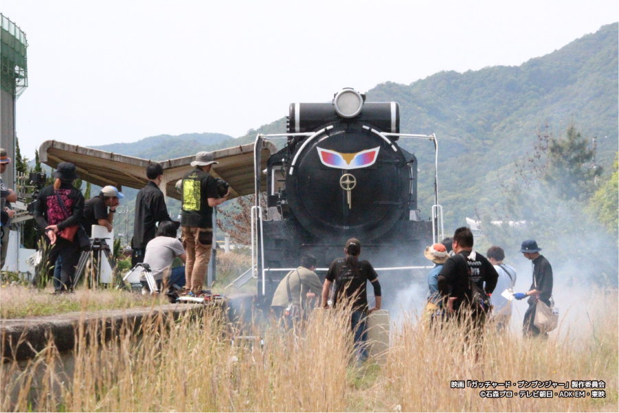 仮面ライダーガッチャード 旧大社駅の様子
