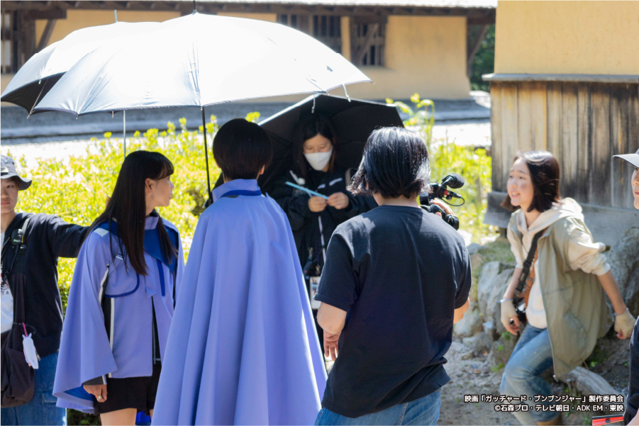 仮面ライダーガッチャード 菅谷たたら山内撮影の様子