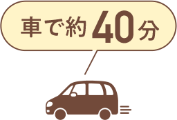 車で40分