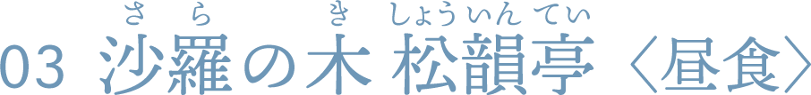 沙羅の木 松韻亭〈昼食〉