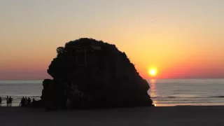 Coucher de soleil sur la plage d'Inasa