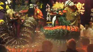 Iwami-kagura Performance: Fighting off the fire-breathing dragons!