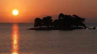 Coucher de soleil sur le lac Shinji