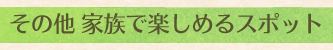 その他　家族で楽しめるスポット