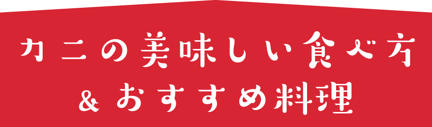 カニの美味しい食べ方&おすすめ料理