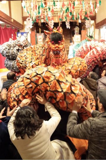 石見神楽　演目：大蛇　ゆのつ夜神楽公演 龍御前神社（大田市）