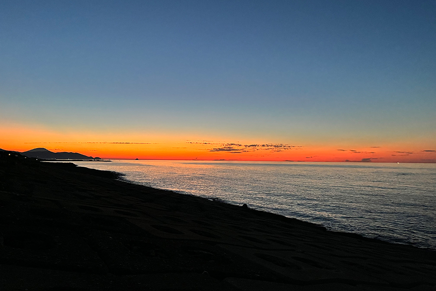三里が浜 夕陽