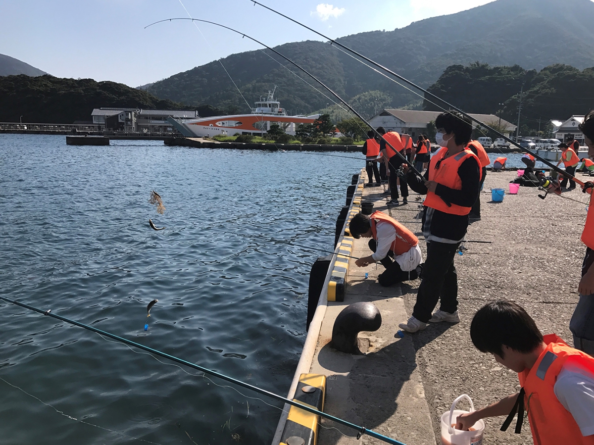 魚釣り体験